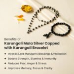 Silver Capped Karungali Malai – with Free Karungali Bracelet Gift (Govt. Certified) - Image 12