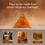 Vyapar Vriddhi Yantra on Pyrite Frame with FREE Citrine Pyramid - Image 3