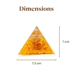 Citrine Pyramid with FREE Vyapppar Vridhi Yantra 6*6 Inch - Image 5