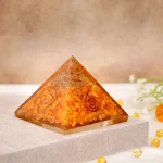 Citrine Pyramid with FREE Vyapppar Vridhi Yantra 6*6 Inch - Image 2