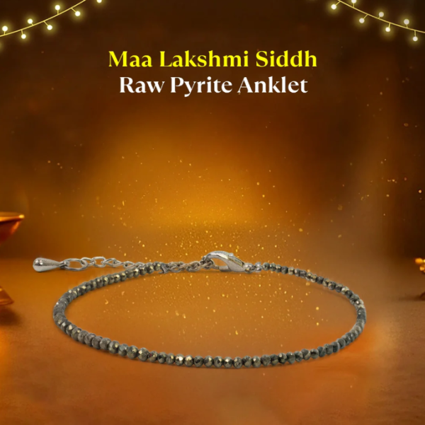 Maa Lakshmi Siddh Raw Pyrite Anklet
