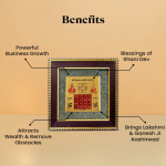 Vyapar Vriddhi Yantra on Pyrite Frame with FREE Citrine Pyramid - Image 3