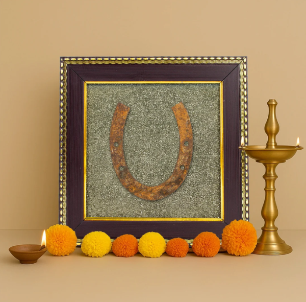 Ghode Ki Naal on Raw Pyrite Frame