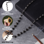 Silver Plated Eternal Karungali Mala - Natural Ebony Wood (Govt. Certified) - Image 13